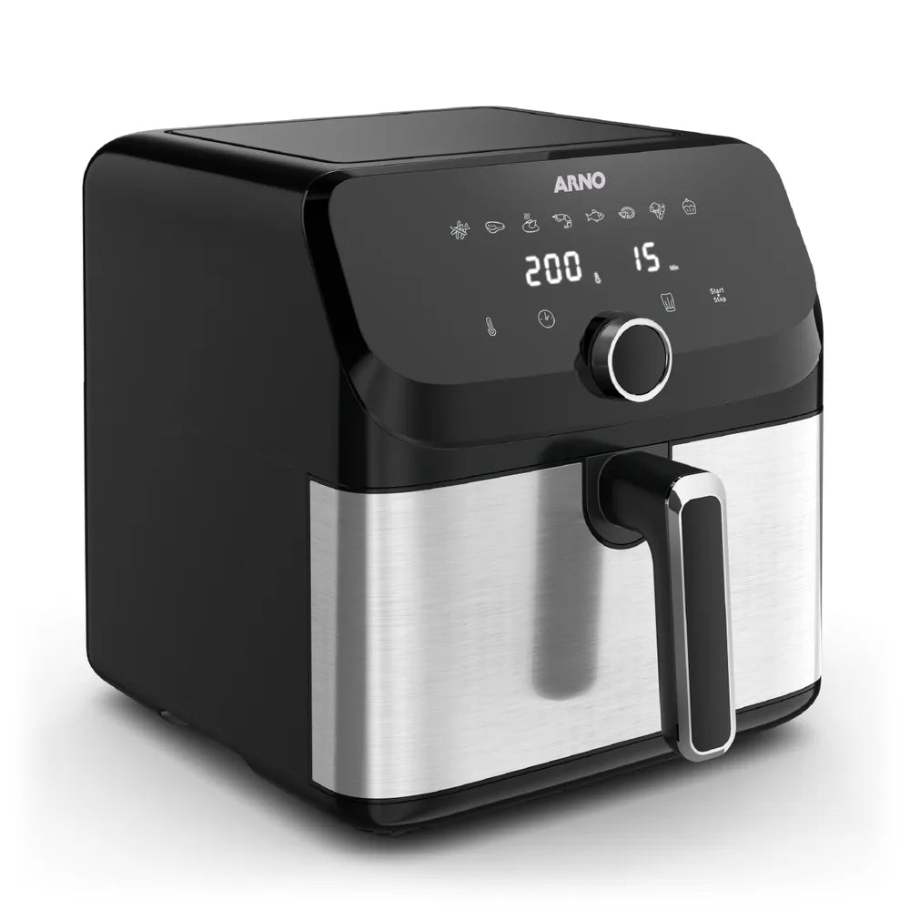 Fritadeira Air Fryer Arno Mega Digital 7,5L Inox AFD7