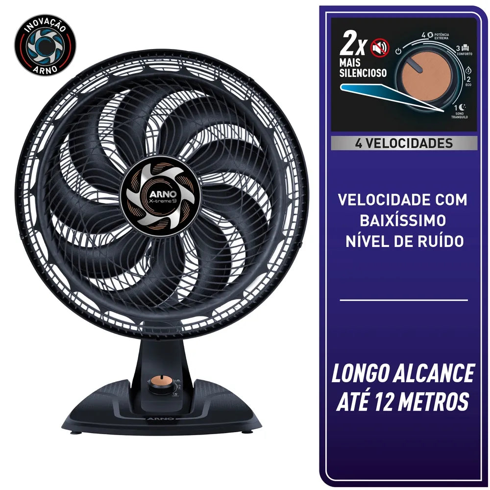 Ventilador de Mesa 40cm Arno X-TREME 9 4 Vel 160W VE94