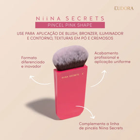 Pincel Multifuncional Pink Shape Niina Secrets