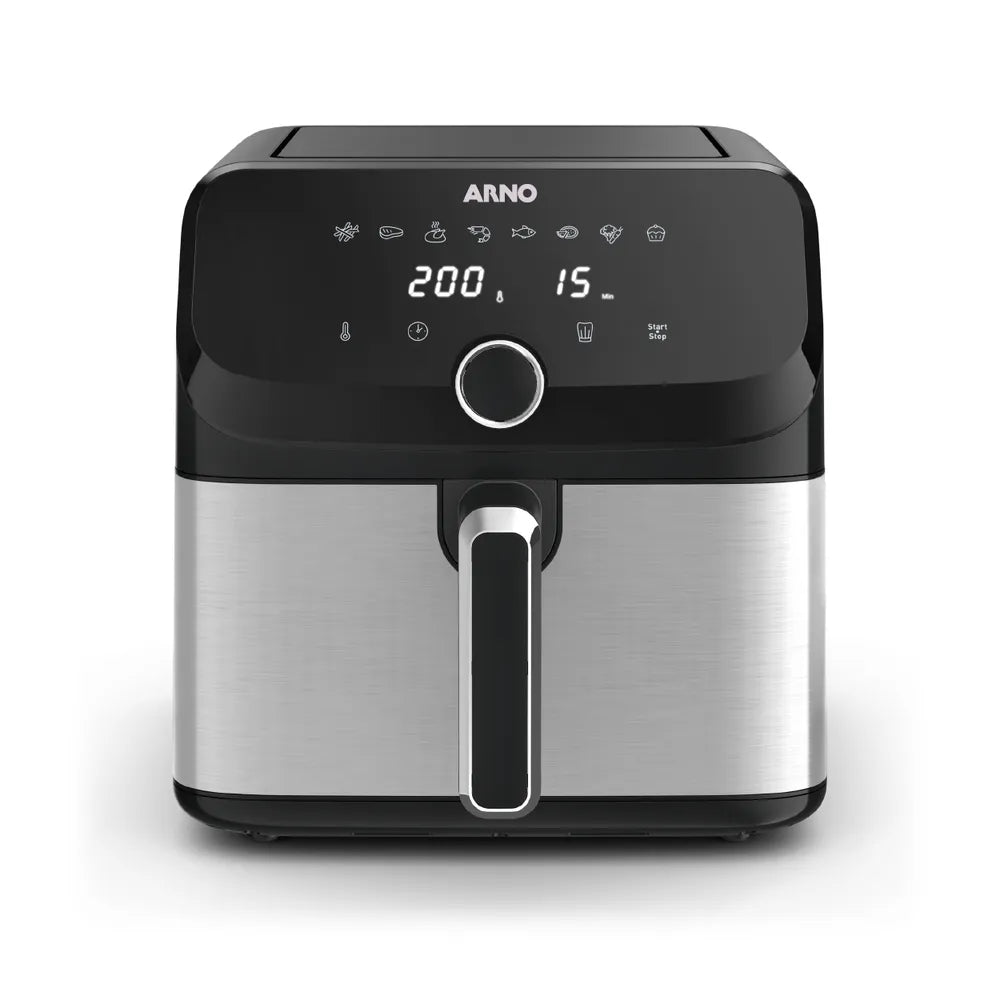 Fritadeira Air Fryer Arno Mega Digital 7,5L Inox AFD7