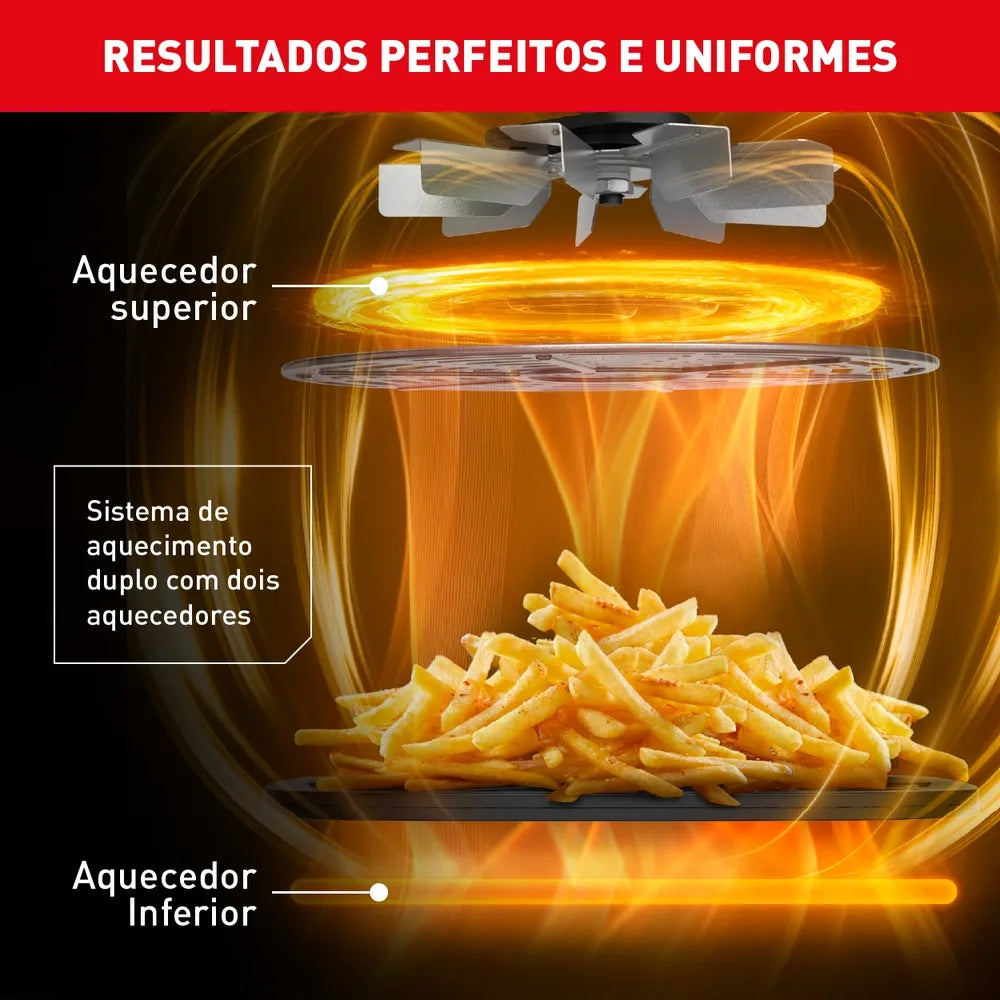 Fritadeira Air Fryer Arno Easy Fry Extra Superfície Cinza AFP4
