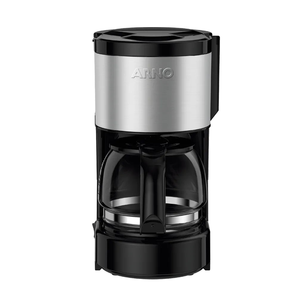Cafeteira Filtro Arno Perfectta Inox com 600ml de Capacidade e Jarra de Vidro CFPI