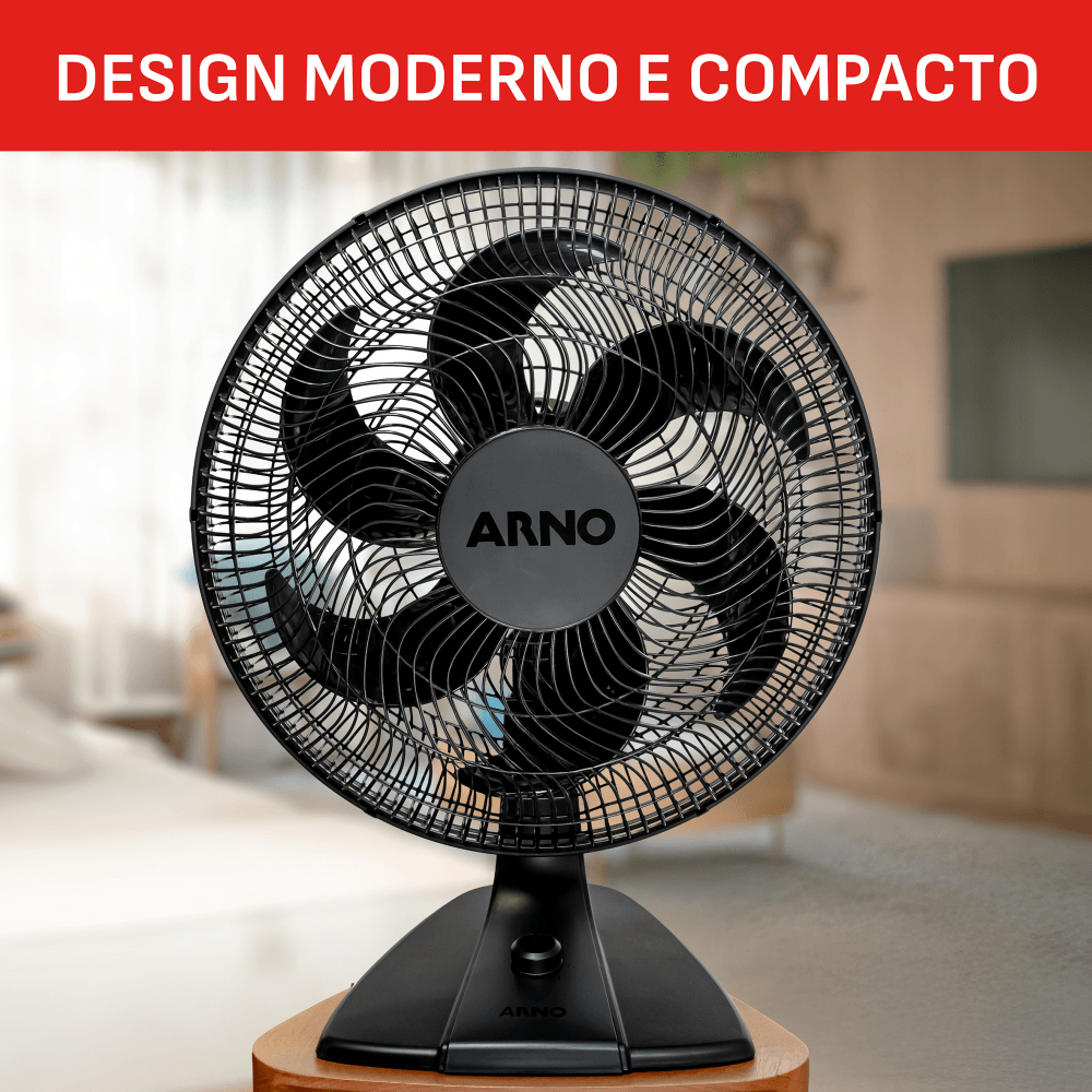 Ventilador de Mesa Arno Essential 40cm, 6 PÁS 140W VE2E