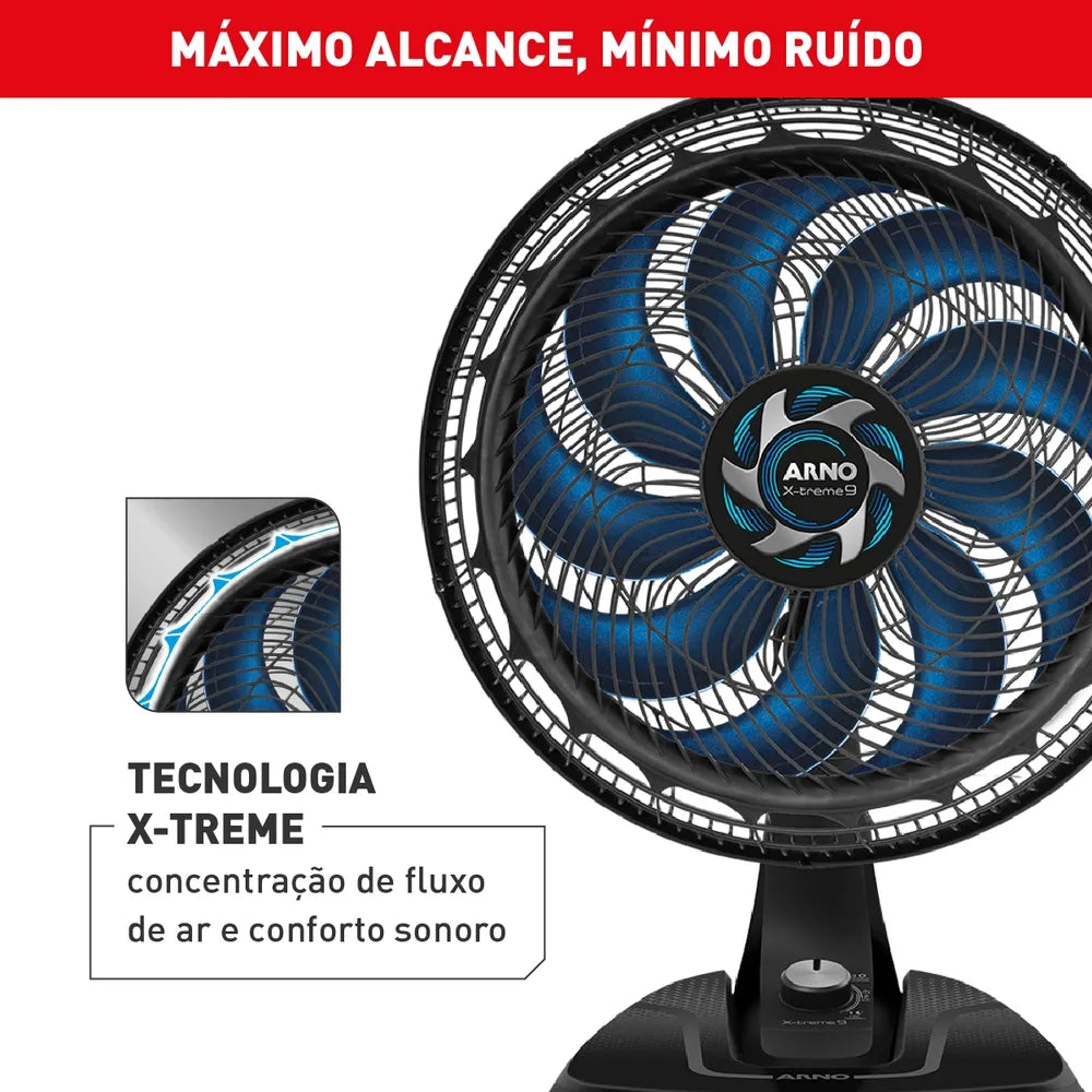 Ventilador Arno X-treme 9 Mesa 40cm VE90t1