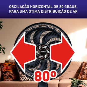 Ventilador de Mesa 40cm Arno X-TREME 9 4 Vel 160W VE94